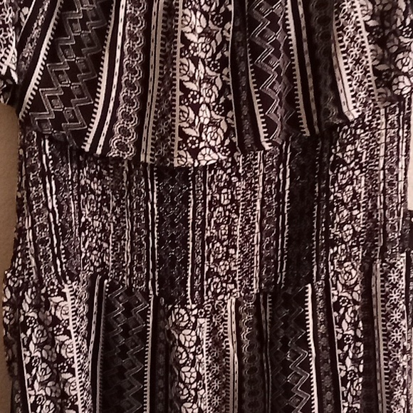 NEW JUSTIFY Cottagecore Boho Hippie Beachy Cruise EB Sz L black-white color HCS - Picture 7 of 12